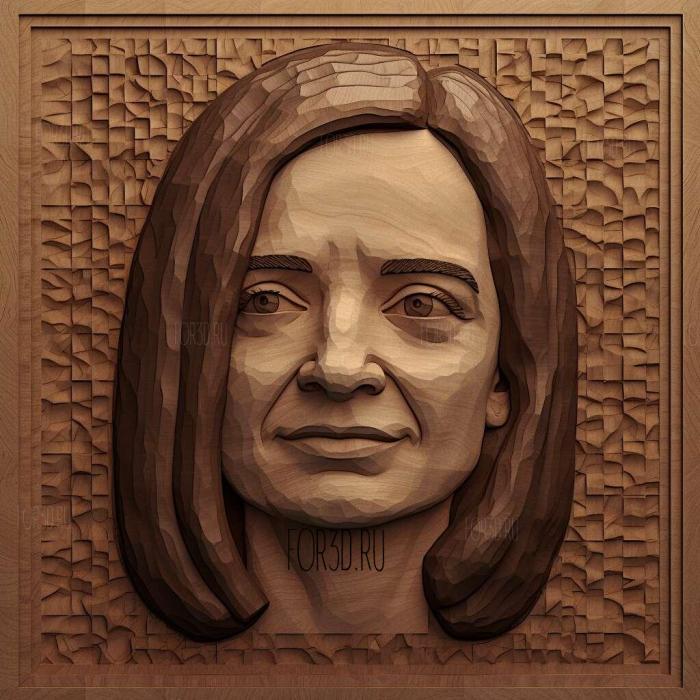 Sheryl Sandberg 3 stl model for CNC